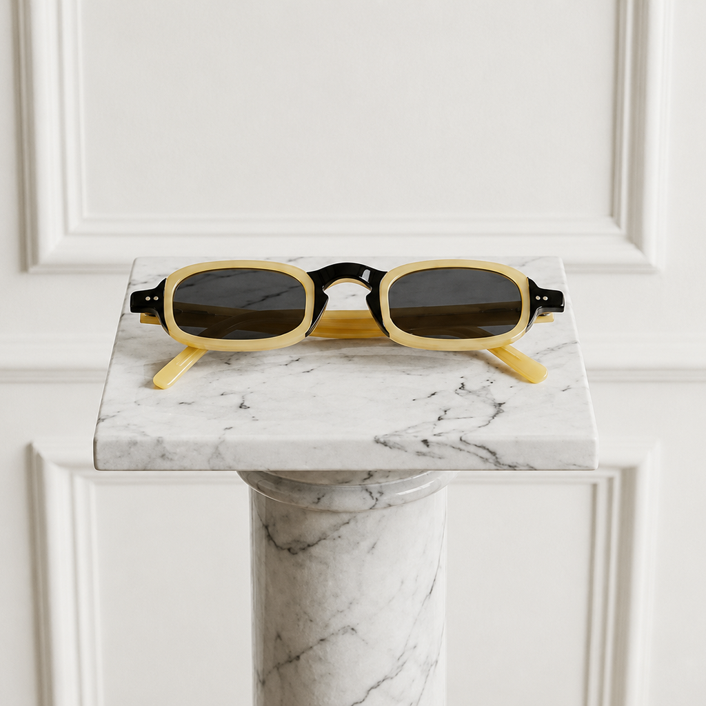 Fendi Rectangular Beige Sunglasses
