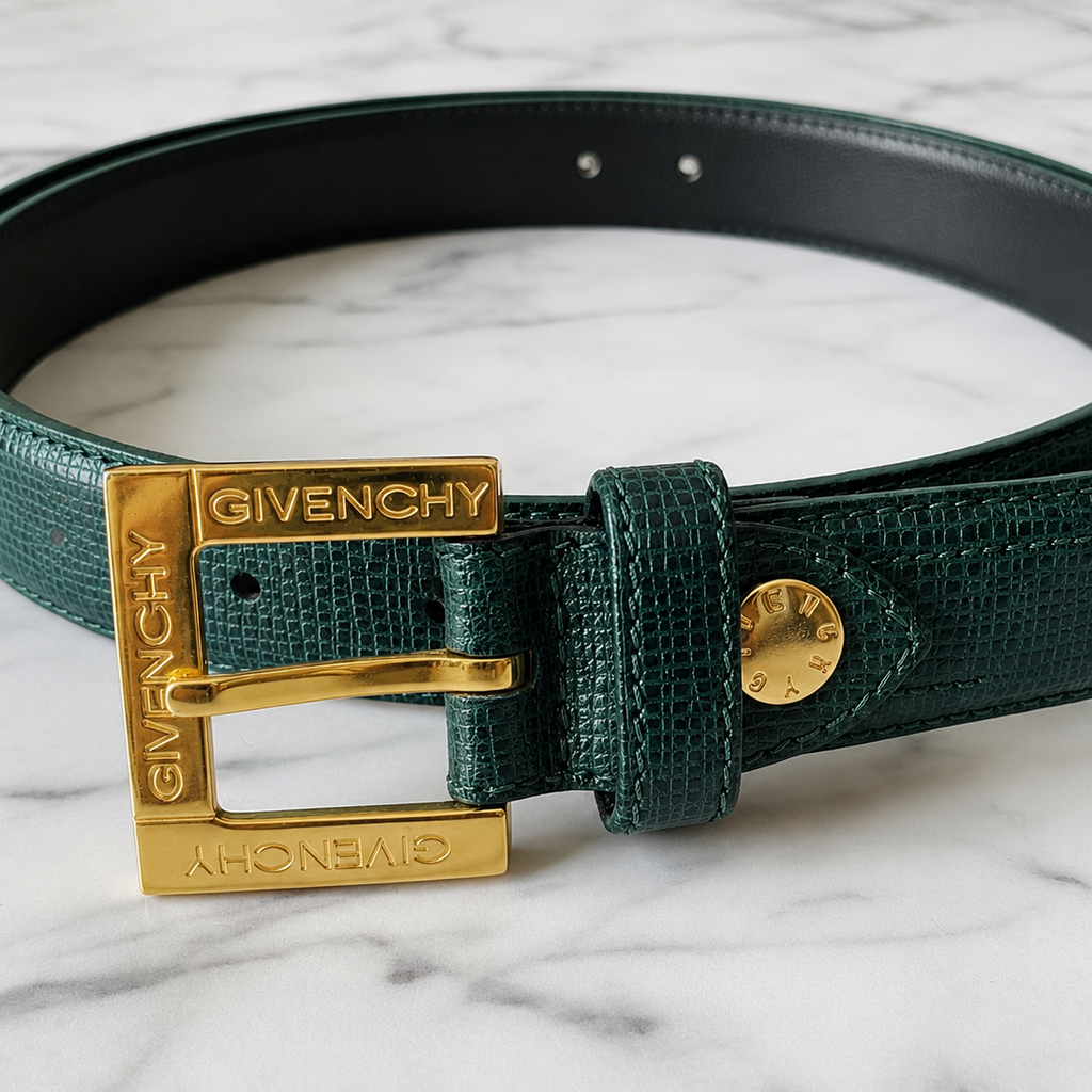 Givenchy Green Leather Belt