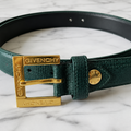 Givenchy Green Leather Belt