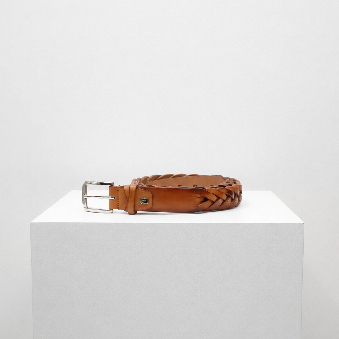 Pierre Cardin Handwoven Leather Belt