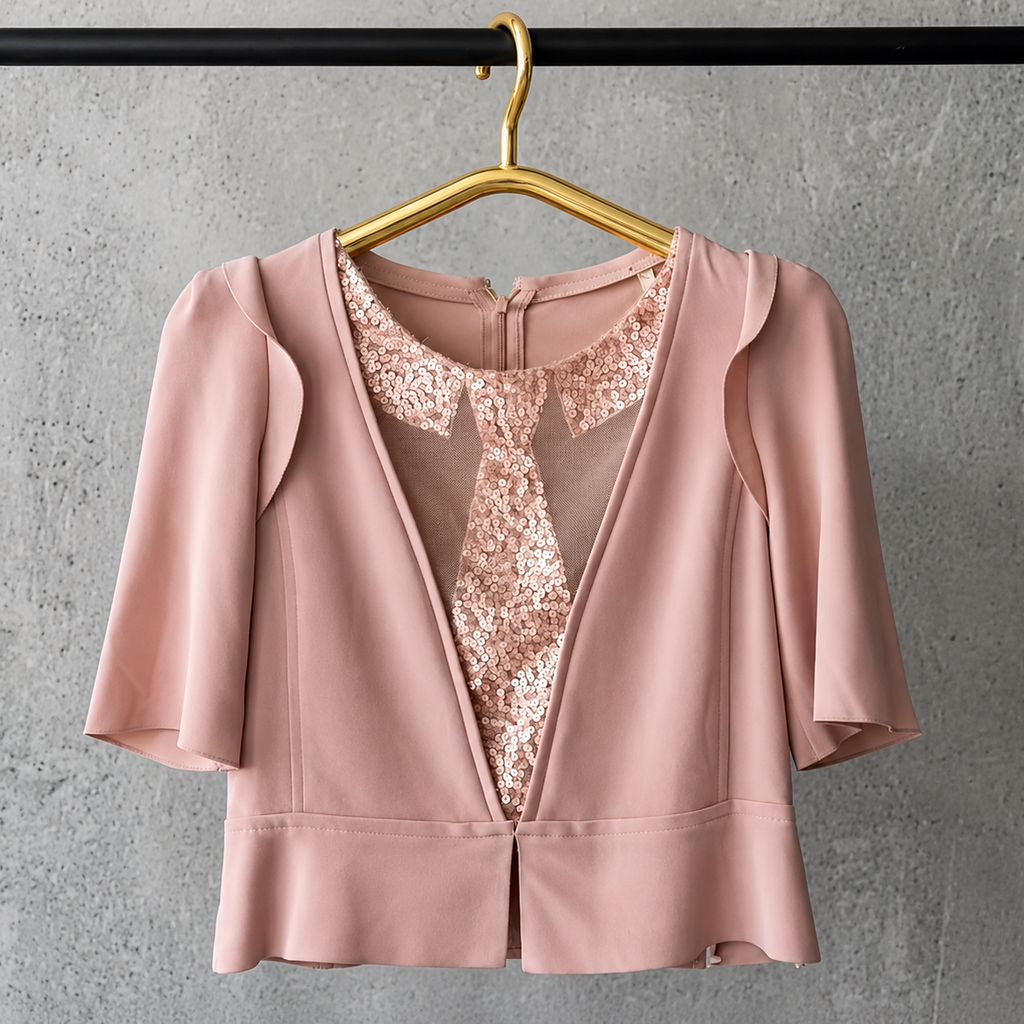 Sonia Rykiel Sequined Silk Blouse