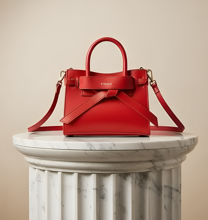 PINKO Red Leather Handbag - Vintage Archive