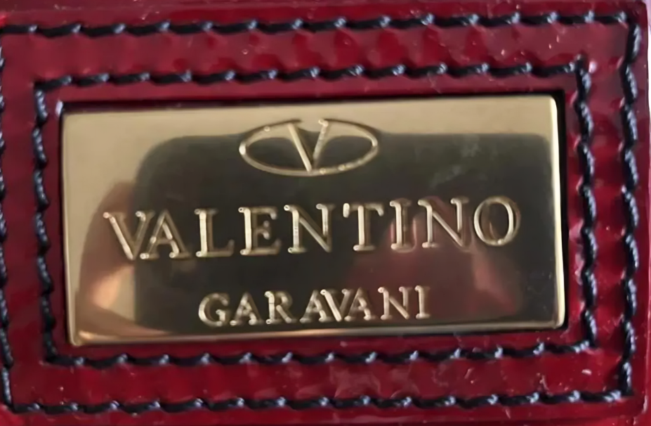 Valentino Patent Leather Bowling Bag - Red (Vintage Archive)