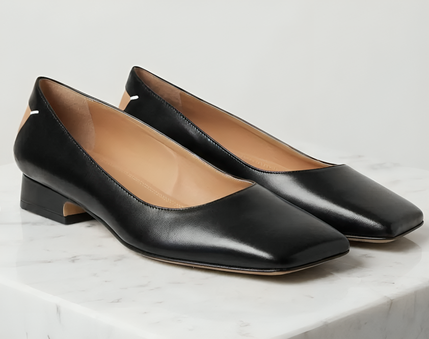Maison Margiela Leather Ballet Flats - Black