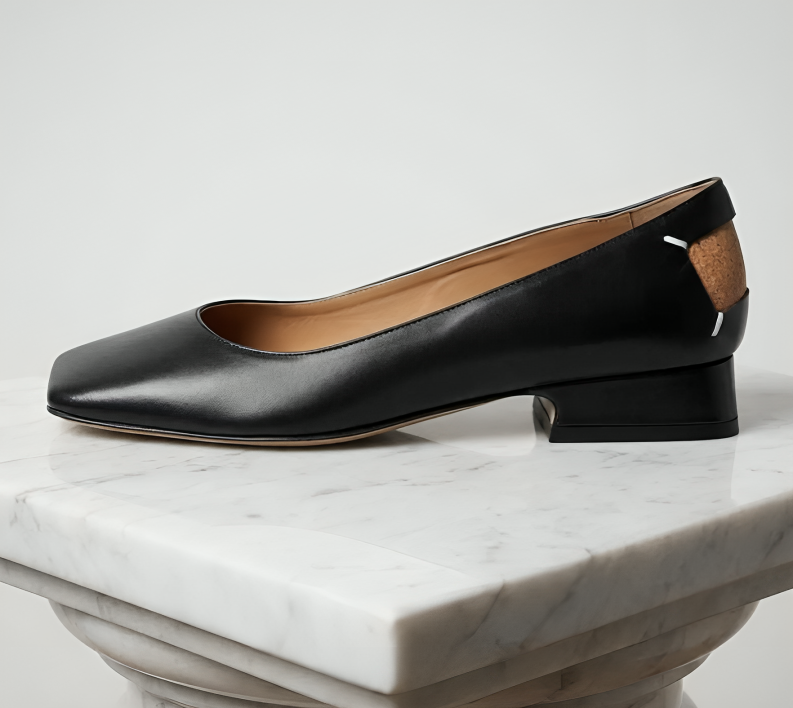 Maison Margiela Leather Ballet Flats - Black