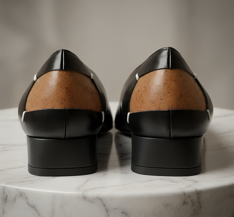 Maison Margiela Leather Ballet Flats - Black