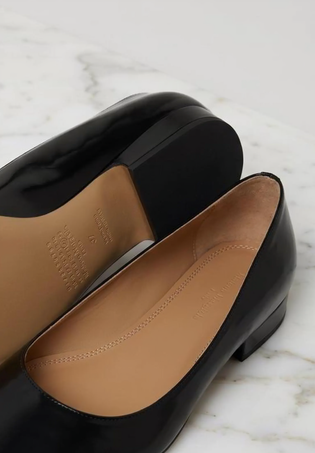 Maison Margiela Leather Ballet Flats - Black